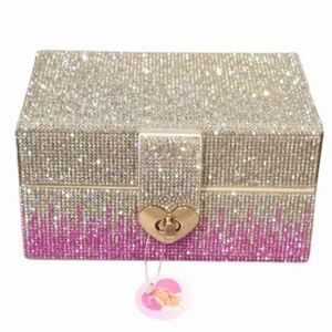 Paris Hilton Ombre Pink & Silver Rhinestones Decorative Storage Box